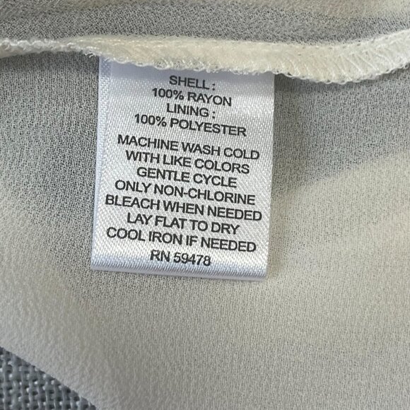 Cynthia Rowley Long Sleeve Kint Gray Crew Neck T-Shirt iChiffon Lining Size M - Picture 7 of 7